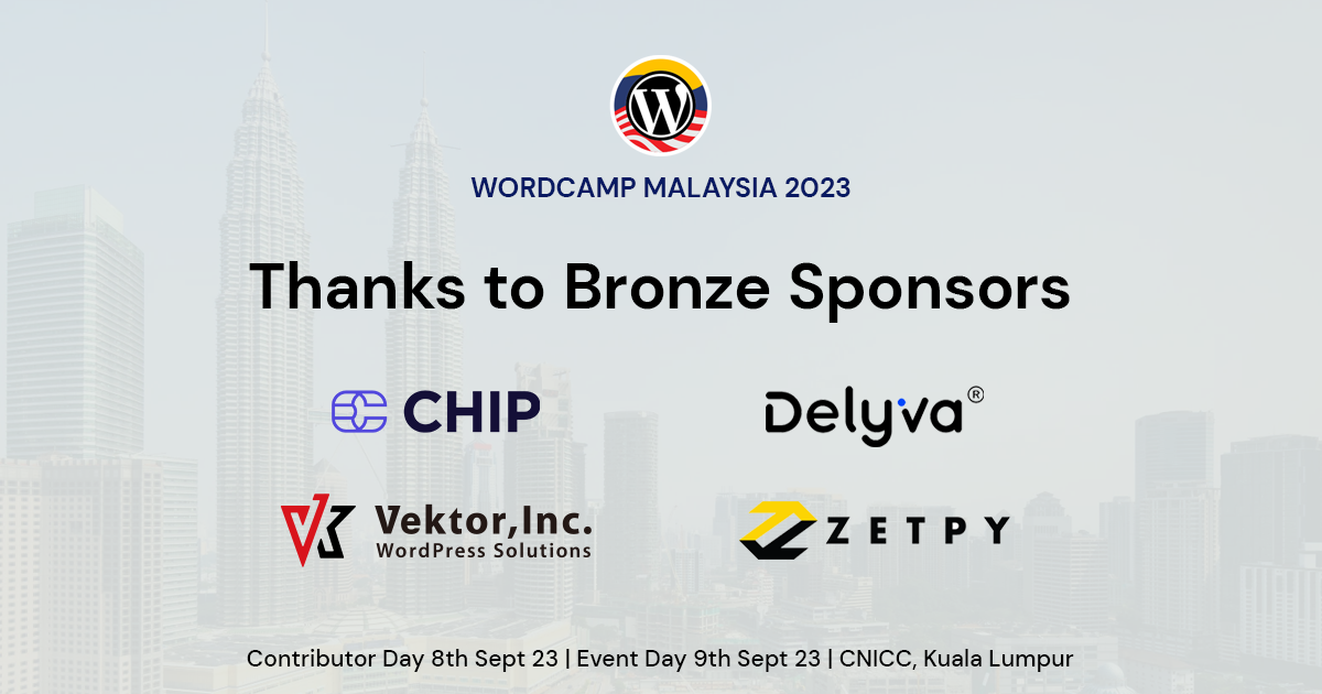 Thank you to our Bronze sponsors