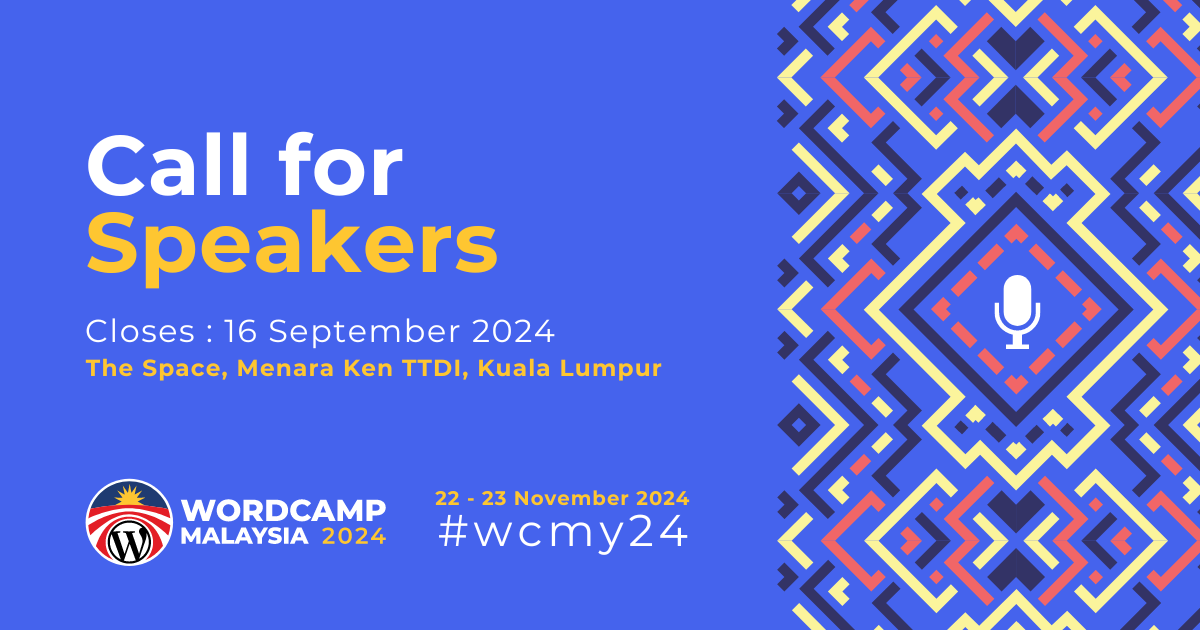 Call for Speakers is now open