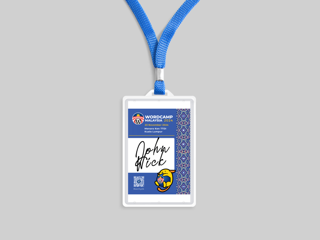 Nametag WordCamp Malaysia 2024