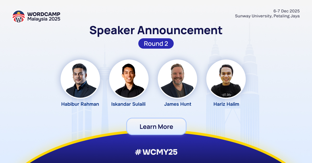 Speaker Announcement: Round 2 — The Momentum Continues! Meet More Awesome Speakers of WCMY25!